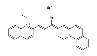 1,5-bis-(1-ethyl-[2]quinolyl)-3-bromo pentamethinium, bromide结构式