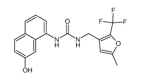 1-(7-hydroxy-naphthalen-1-yl)-3-(5-methyl-2-trifluoromethyl-furan-3-ylmethyl)-urea Structure