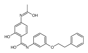 4-acetamido-2-hydroxy-N-[3-(2-phenylethoxy)phenyl]benzamide结构式