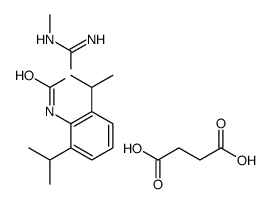 butanedioic acid,1-[2,6-di(propan-2-yl)phenyl]-3-(N'-methylcarbamimidoyl)urea Structure