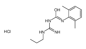 1-(2,6-dimethylphenyl)-3-(N'-propylcarbamimidoyl)urea,hydrochloride结构式