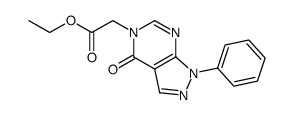 ethyl 2-(1-phenyl-4-oxo-4,5-dihydro-1H-pyrazolo[3,4-d]pyrimidin-5-yl)acetate结构式