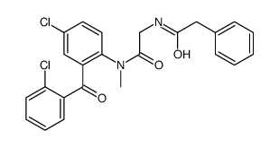 N-[4-chloro-2-(2-chlorobenzoyl)phenyl]-N-methyl-2-[(2-phenylacetyl)ami no]acetamide结构式
