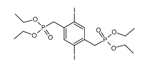 [2,5-dichloro-4-(diethoxyphosphorylmethyl)benzyl]phosphonic acid diethyl ester Structure