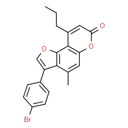 3-(4-bromophenyl)-4-methyl-9-propylfuro[2,3-f]chromen-7-one structure