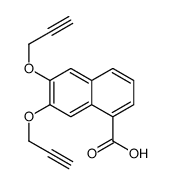 6,7-bis(prop-2-ynoxy)naphthalene-1-carboxylic acid结构式