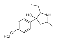 3-(4-chlorophenyl)-2-ethyl-5-methylpyrrolidin-3-ol,hydrochloride Structure