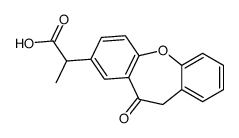 2-(5-oxo-6H-benzo[b][1]benzoxepin-3-yl)propanoic acid结构式