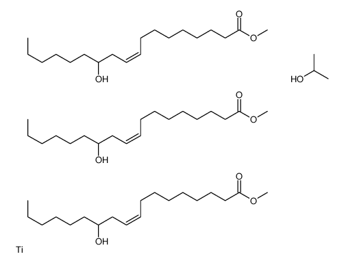 tris(methyl (R)-12-hydroxyoleato-O12)(propan-2-olato)titanium结构式