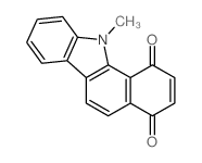 1H-Benzo[a]carbazole-1,4(11H)-dione, 11-methyl-结构式