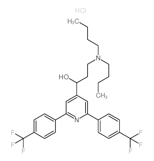 1-[2,6-bis[4-(trifluoromethyl)phenyl]pyridin-4-yl]-3-(dibutylamino)propan-1-ol结构式