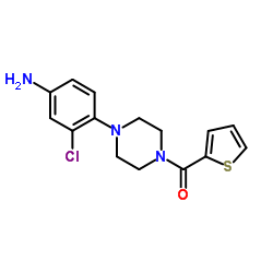 3-CHLORO-4-[4-(THIEN-2-YLCARBONYL)PIPERAZIN-1-YL]ANILINE Structure