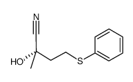 (S)-2-hydroxy-2-methyl-4-phenylthiobutyronitrile结构式
