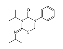 3-异丙基-2-(异丙基亚胺基)-5-苯基-1,3,5-噻二嗪-4-酮结构式