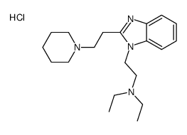diethyl-[2-[2-(2-piperidin-1-ylethyl)benzimidazol-1-yl]ethyl]azanium,chloride Structure