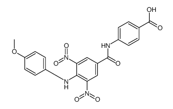 4-[[4-(4-methoxyanilino)-3,5-dinitrobenzoyl]amino]benzoic acid结构式