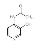 N-(3-羟基吡啶-4-基)乙酰胺结构式