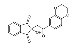 2-[2-(2,3-dihydro-1,4-benzodioxin-6-yl)-2-oxoethyl]-2-hydroxyindene-1,3-dione结构式