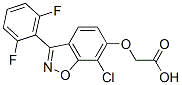 [[7-Chloro-3-(2,6-difluorophenyl)-1,2-benzisoxazol-6-yl]oxy]acetic acid Structure