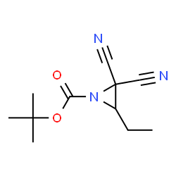 1-Aziridinecarboxylicacid,2,2-dicyano-3-ethyl-,1,1-dimethylethylester(9CI) Structure