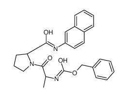 benzyl N-[(2S)-1-[(2S)-2-(naphthalen-2-ylcarbamoyl)pyrrolidin-1-yl]-1-oxopropan-2-yl]carbamate Structure