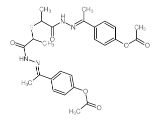 [4-[N-[2-[1-[[1-(4-acetyloxyphenyl)ethylideneamino]carbamoyl]ethylsulfanyl]propanoylamino]-C-methyl-carbonimidoyl]phenyl] acetate Structure
