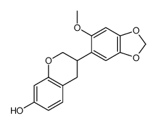 3-(6-methoxy-1,3-benzodioxol-5-yl)-3,4-dihydro-2H-chromen-7-ol结构式