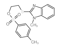 Ethanol,2-[(1-methyl-1H-benzimidazol-2-yl)thio]-, 1-(4-methylbenzenesulfonate) structure