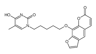 5-Methyl-1-(5-((7-oxo-7H-furo(3,2-g)(1)benzopyran-9-yl)oxy)pentyl)-2,4 (1H,3H)-pyrimidinedione picture