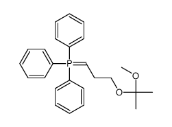 3-(2-methoxypropan-2-yloxy)propylidene-triphenyl-λ5-phosphane结构式