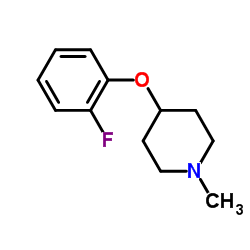 Piperidine, 4-(2-fluorophenoxy)-1-methyl- (9CI) structure