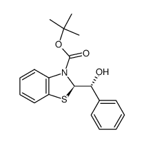 (1'R,2R)-tert-butyl 2-(1-hydroxy-1-phenylmethyl)benzothiazolidine-3-carboxylate结构式