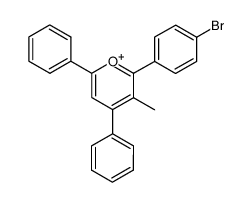 2-(4-bromophenyl)-3-methyl-4,6-diphenylpyrylium Structure