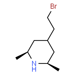 Piperidine, 4-(2-bromoethyl)-2,6-dimethyl-, cis- (8CI)结构式