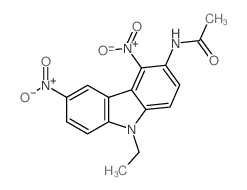 N-(9-ethyl-4,6-dinitro-carbazol-3-yl)acetamide Structure