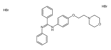 (anilino-phenyl-methylidene)-[4-[2-(1-oxa-4-azoniacyclohex-4-yl)ethoxy ]phenyl]azanium dibromide结构式