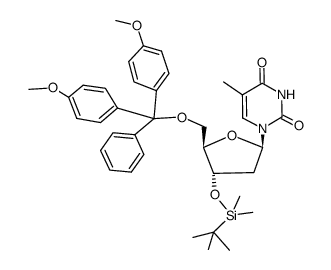 5'-O-(4,4'-dimethoxytriphenylmethyl)-3'-O-(tert-butyldimethylsilyl)thymidine Structure