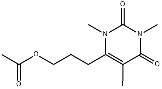 6-[3-(Acetyloxy)propyl]-5-iodo-1,3-dimethyl-2,4(1H,3H)-pyrimidinedione Structure