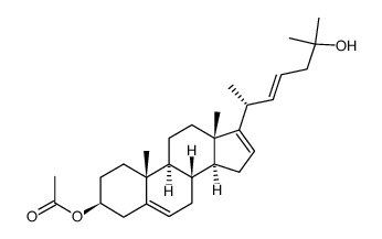 (3S,8R,9S,10R,13S,14S)-17-((R,E)-6-hydroxy-6-methylhept-3-en-2-yl)-10,13-dimethyl-2,3,4,7,8,9,10,11,12,13,14,15-dodecahydro-1H-cyclopenta[a]phenanthren-3-yl acetate Structure