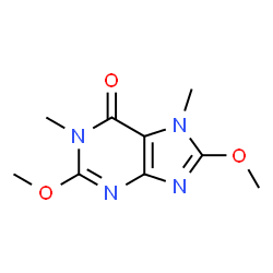 6H-Purin-6-one,1,7-dihydro-2,8-dimethoxy-1,7-dimethyl-(9CI) Structure