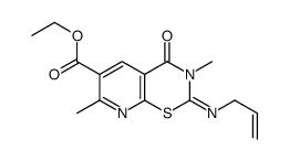 2H-Pyrido(3,2-e)(1,3)thiazine-6-carboxylic acid, 3,4-dihydro-2-(allyli mino)-3,7-dimethyl-4-oxo-, ethyl ester structure