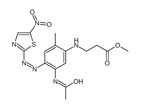 methyl 3-[5-acetamido-2-methyl-4-[(5-nitro-1,3-thiazol-2-yl)diazenyl]anilino]propanoate Structure
