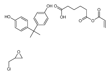 2-(chloromethyl)oxirane,4-[2-(4-hydroxyphenyl)propan-2-yl]phenol,6-oxo-6-prop-2-enoyloxyhexanoic acid Structure