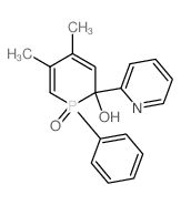 3,4-dimethyl-1-oxo-1-phenyl-6-pyridin-2-yl-1$l^C18H18NO2P-phosphacyclohexa-2,4-dien-6-ol结构式