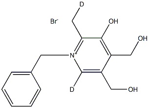 1-Benzyl-3-hydroxy-4,5-bis(hydroxymethyl)-2-methylpyridin-1-ium-d2 Bromide结构式