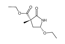 3-Pyrrolidinecarboxylicacid,5-ethoxy-3-methyl-2-oxo-,ethylester,trans-(9CI)结构式