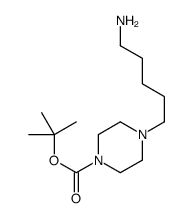 1-BOC-4-(5-AMINOPENTYL)PIPERAZINE Structure