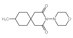 9-Methyl-3-(4-morpholinyl)-3-azaspiro(5.5)undecane-2,4-dione结构式
