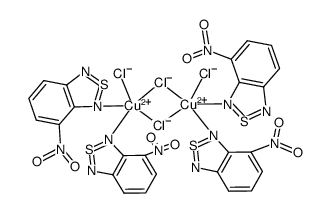 di-μ-chlorobis[bis(4-nitro-2,1,3-benzothiadiazole)chlorocopper]结构式