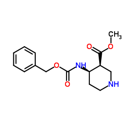 Methyl (3S,4R)-4-{[(benzyloxy)carbonyl]amino}piperidine-3-carboxylate Structure